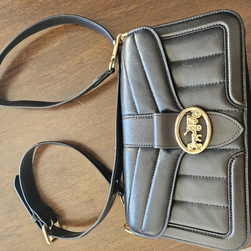 Coach Georgie Quilted Shoulder Bag w/ Strap - Picture 5 of 10